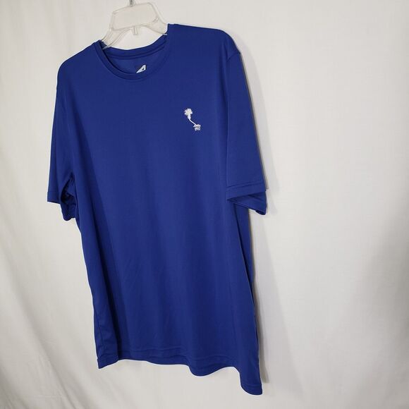Ahead USA Mens T Shirt Large Blue Short Sleeve Golf Crew Neck Palm Tree 1911 - Picture 4 of 9